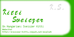 kitti sveiczer business card